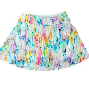 Donajo  Abstract Women's Skort - 1.5 (M) pink , blue white.  Poly spandex